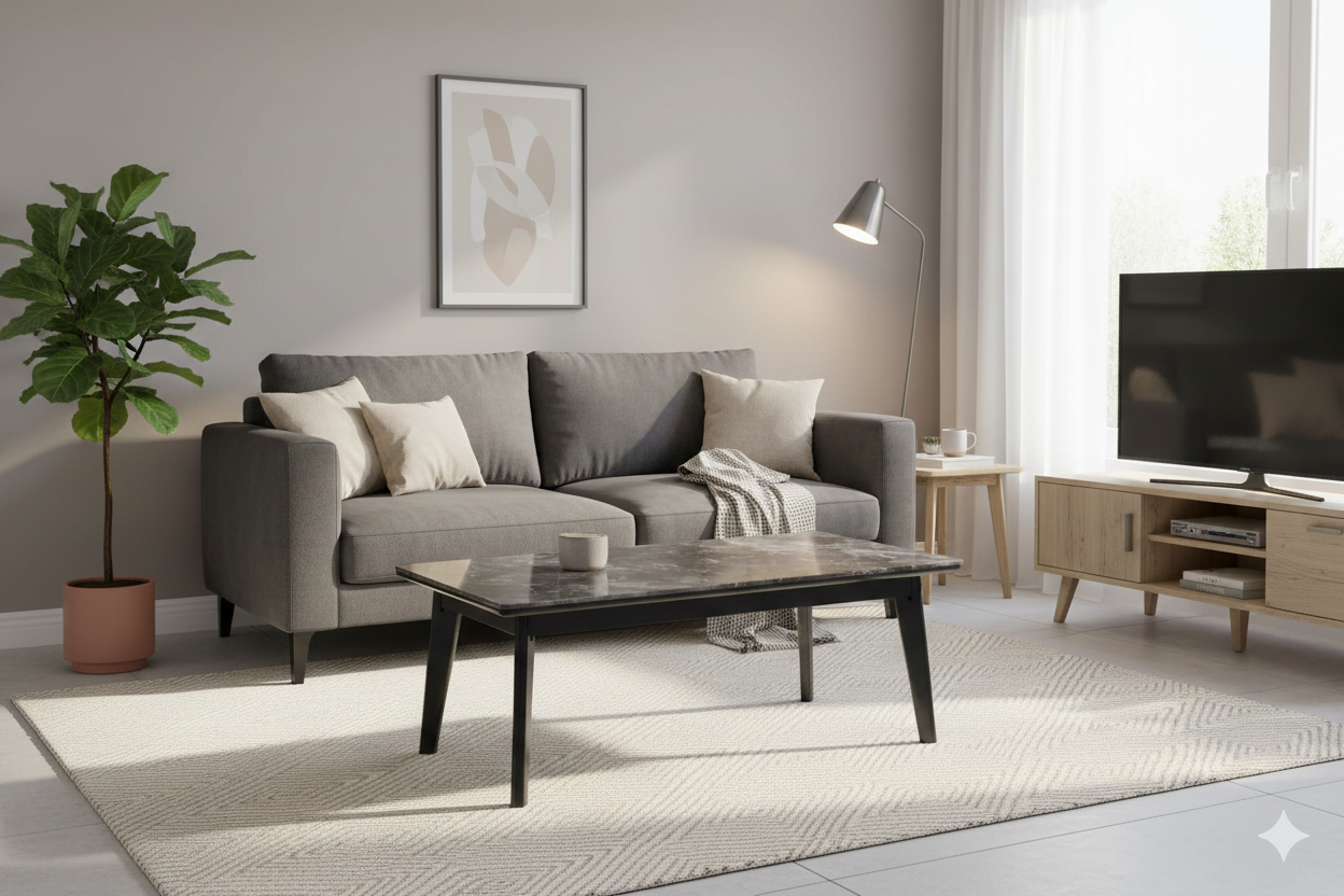 Arizona Black Ceramic Coffee Table