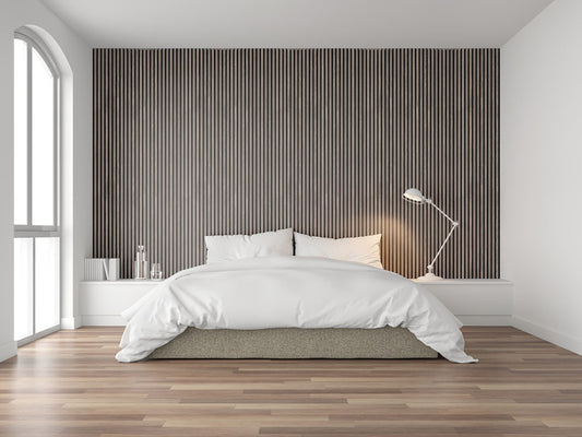 Acoustic Slat Wall Panel 2.4m x 0.6m – Grey