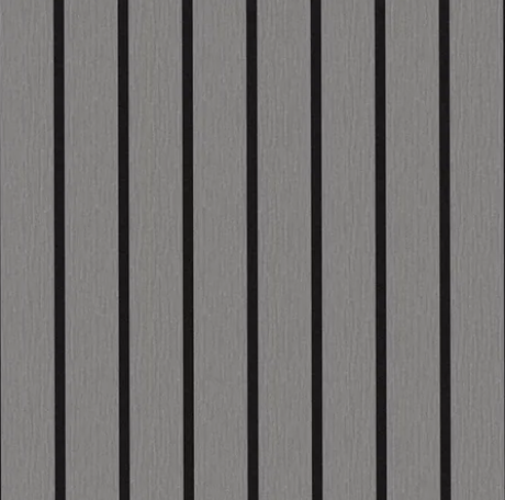 Premium Acoustic Wide Slat Wall Panels - 3-Sided Wood Veneer - Grey Oak 240cm x 30cm (2 pieces)