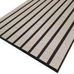 Self Adhesive Slatted Acoustic Wall Panels - Grey Oak - 120cm x 30cm (4 Pieces)