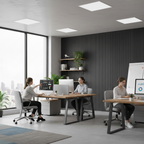 Acoustic Slatted Wall Panels - 3 sided - Colour Finish - Grey - 240cm x 32cm (2 pieces)