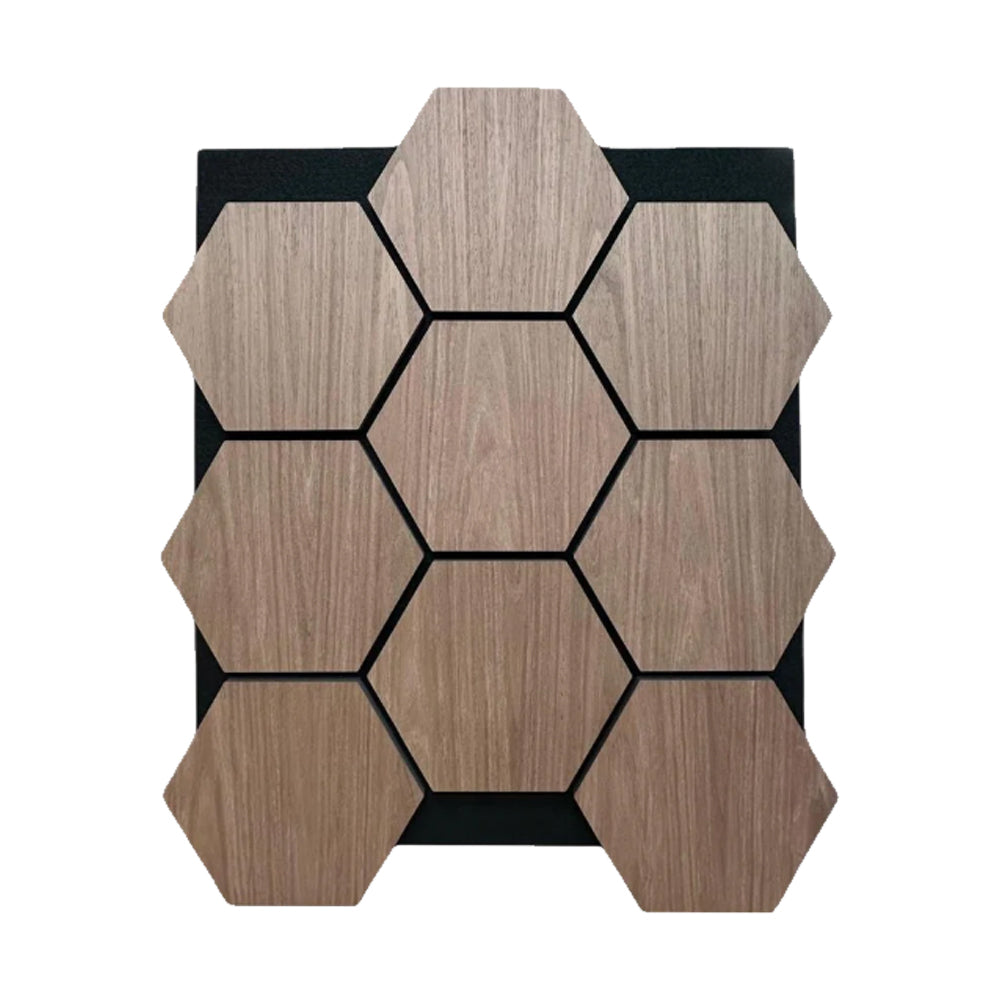 Acoustic Hexagon Wall Panel - Walnut (4 Pieces)