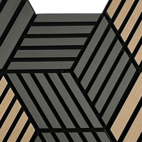 Dark Grey Cube Hexagon Wall Panel Hanging