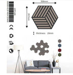 Oak Cube Hexagon Wall Panel Hanging
