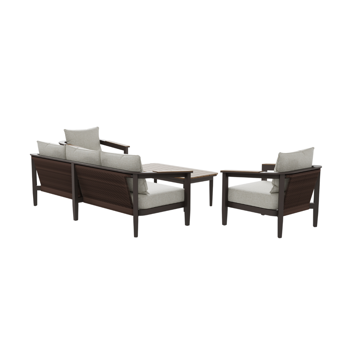 Hemera Outdoor Range - Wood - 5 Seater Lounge Set
