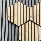 Oak Hexagon Wall Panel Hanging