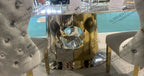 Luxeon 2m Gold/Chrome Dining Table (2 Colours)