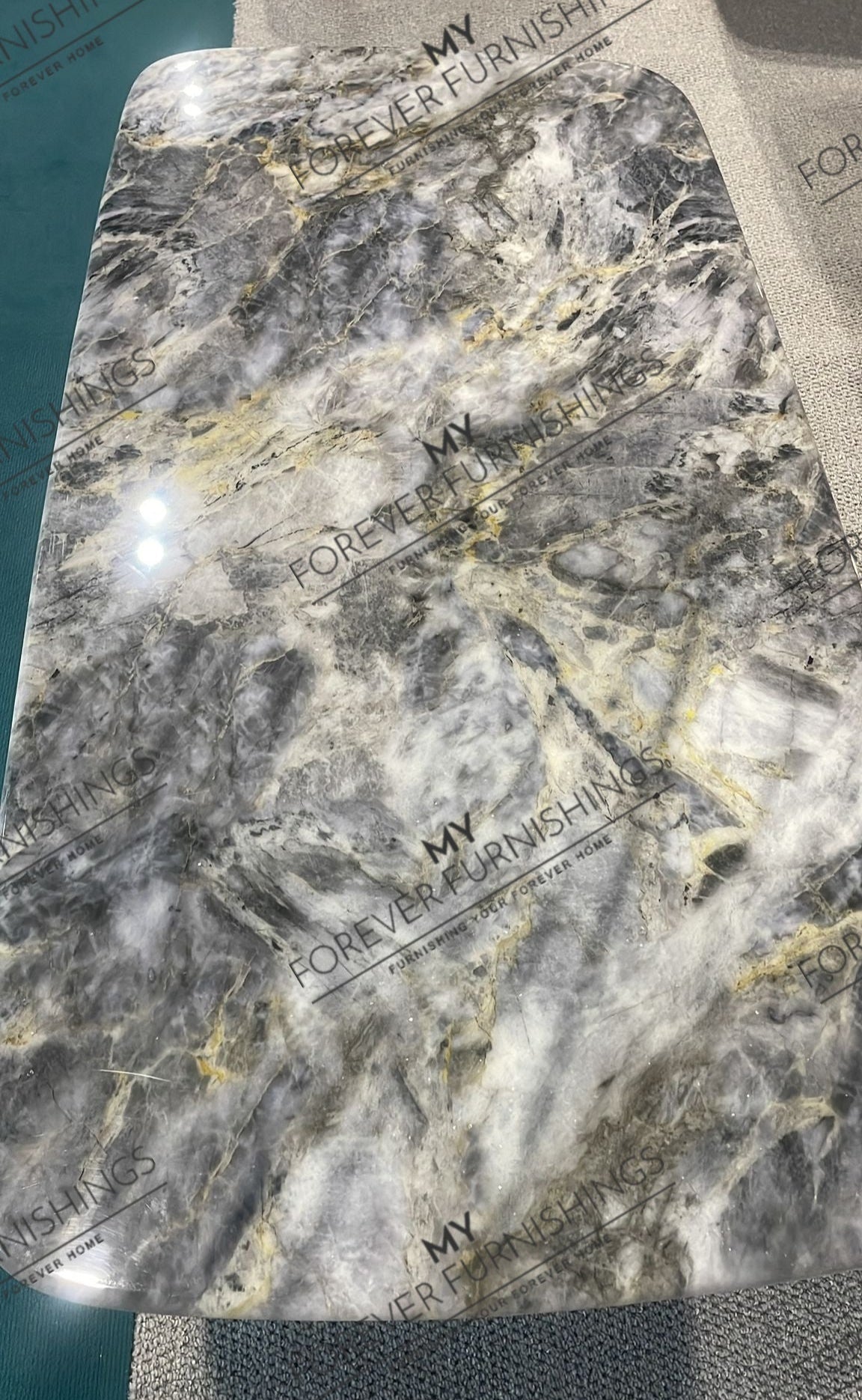 Luxeon 1.8m Gold/Chrome Dining Table (2 Colours)