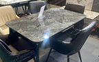Arizona Black and Gold Extending Dining Table 130-160cm