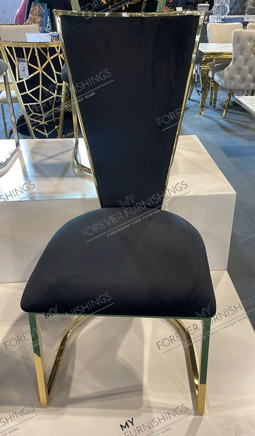 Vienna Black & Gold Dining Chair