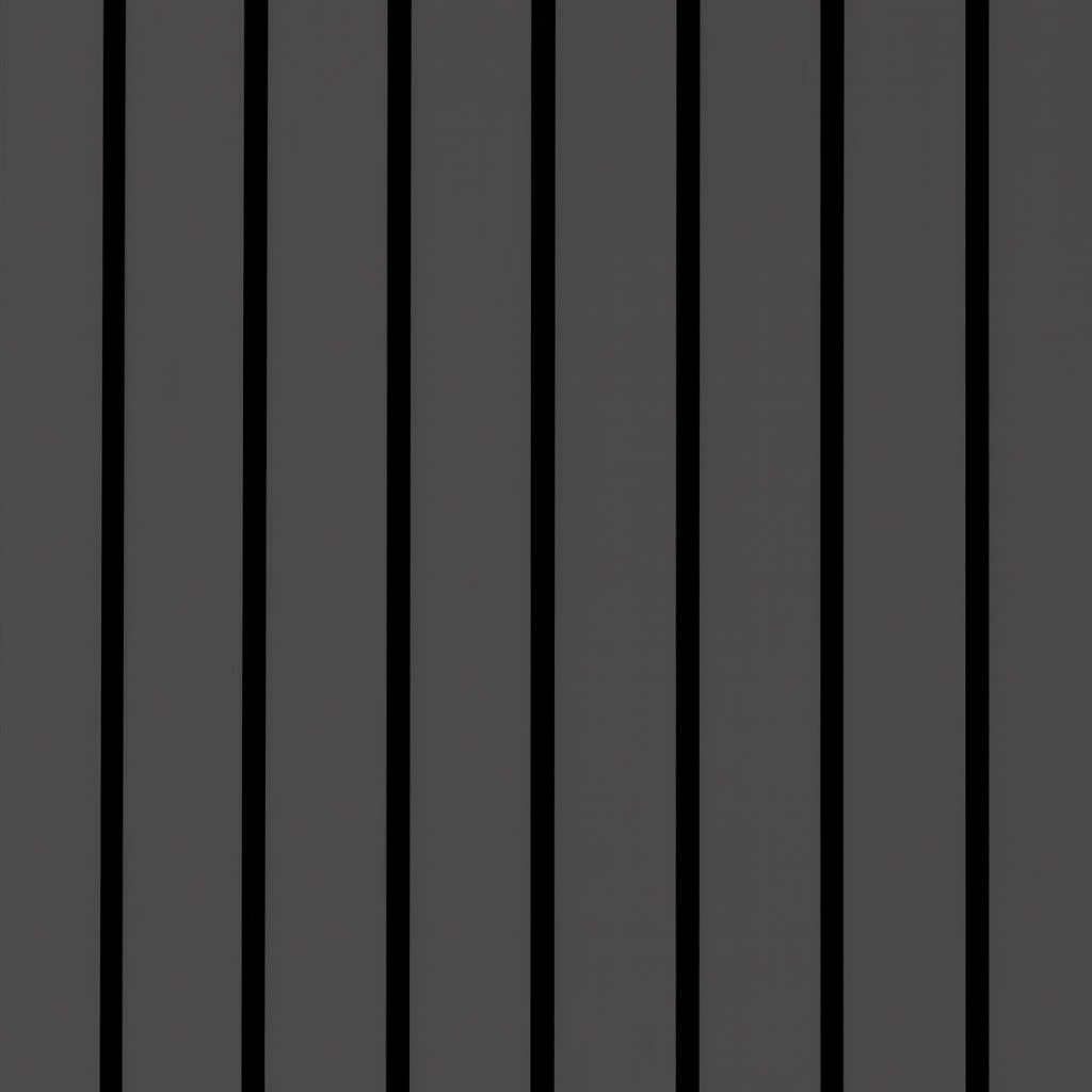 Acoustic Wide Slat Wall Panels  - 3 sided - Colour Finish - Grey - 240cm x 30cm (2 pieces)