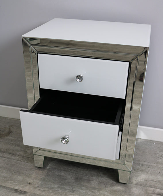 Bianco 3 Drawer Bedside Unit