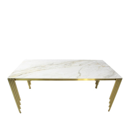Mayfair Gold 1.8m Ceramic Dining Table (2 Colours)