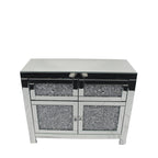 Roma Crushed Diamond 2 Door 2 Drawer Small Sideboard