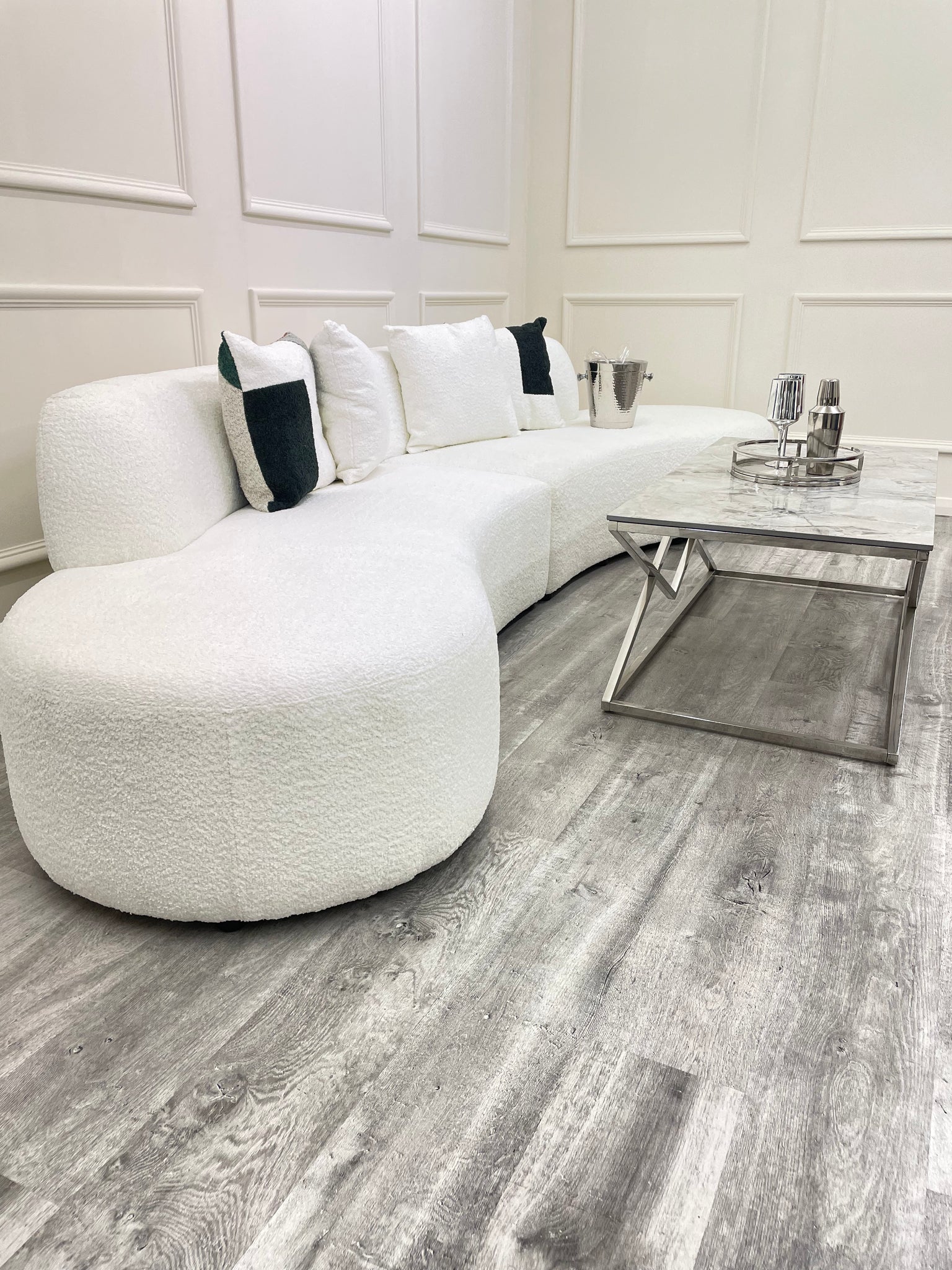 Miami Curved Boucle Sofa