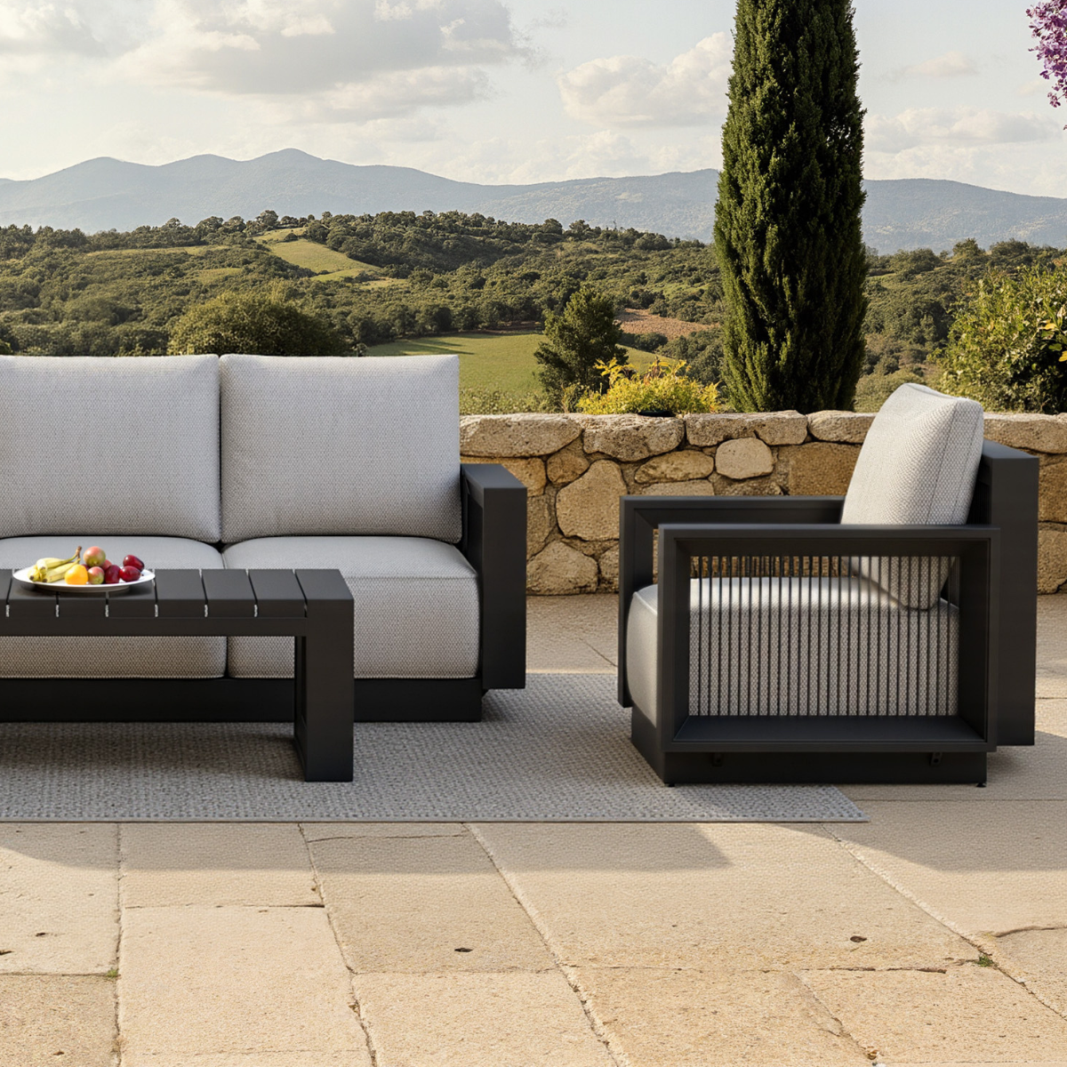 Ikos Outdoor Lounge Set - Onyx - 5 Seater