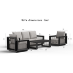 Ikos Outdoor Lounge Set - Onyx - 5 Seater
