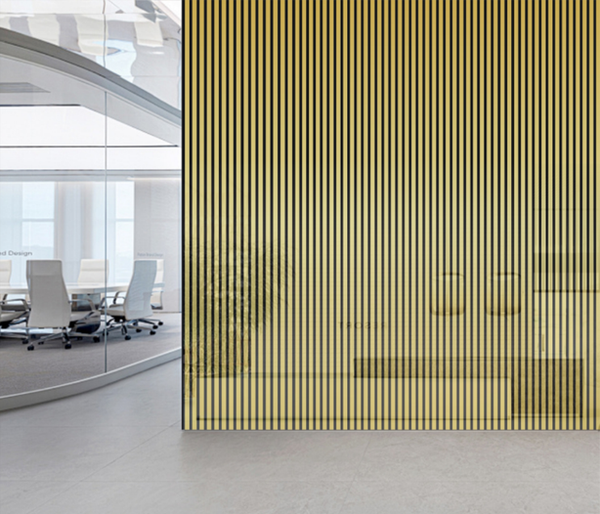 Acoustic Slatted Wall Panel - Shiny Gold 2.4m x 0.6m (4 Pieces)