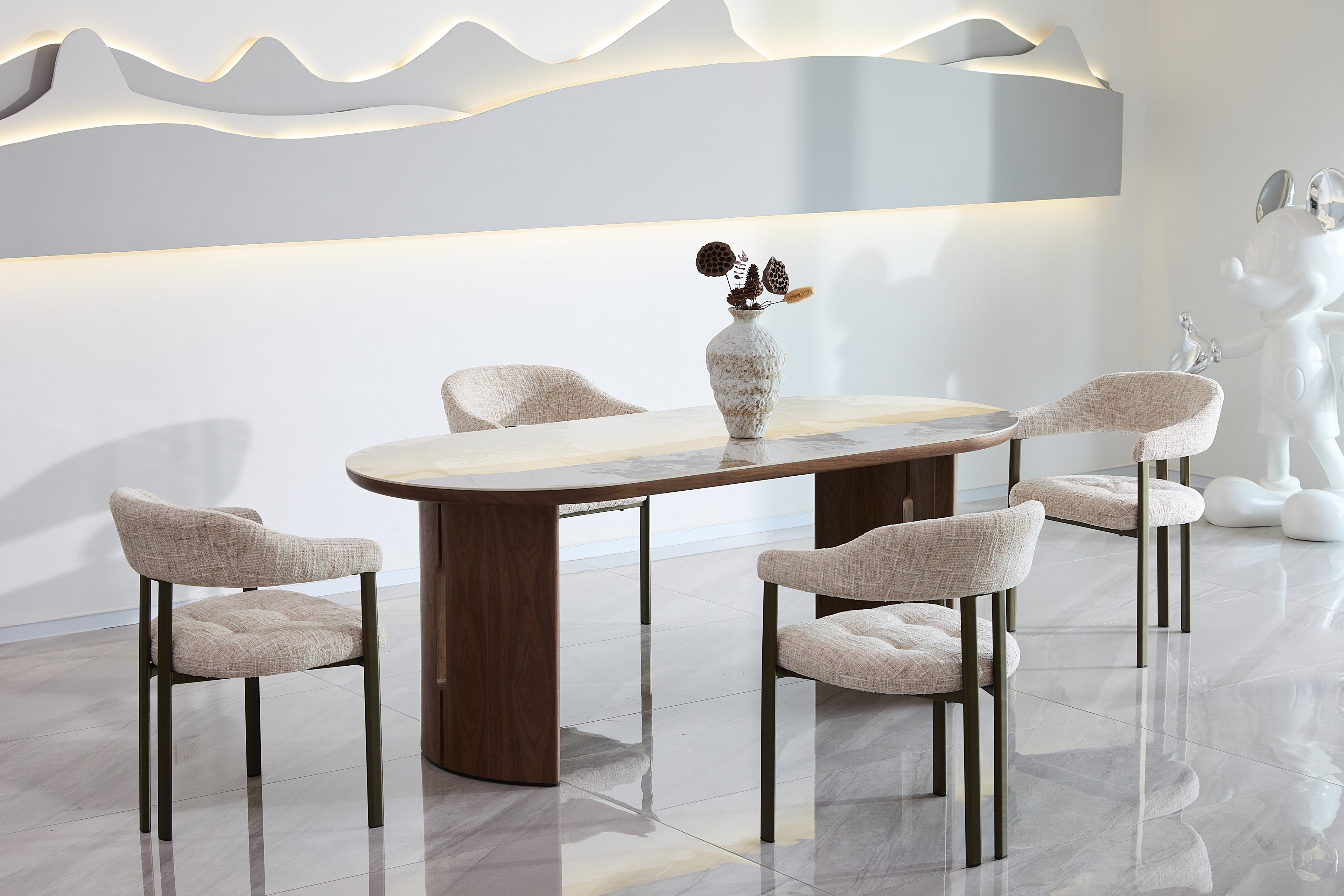 Isabella 2M Table - Walnut & Pandora