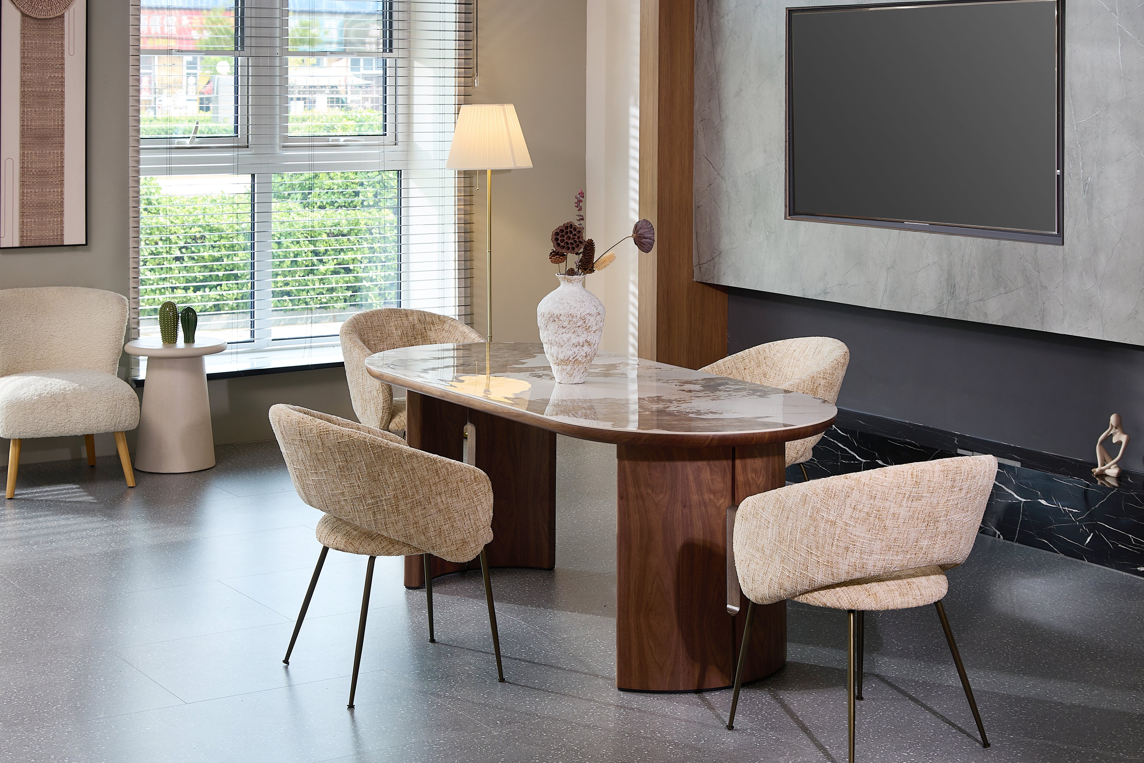 Isabella 2M Table - Walnut & Pandora