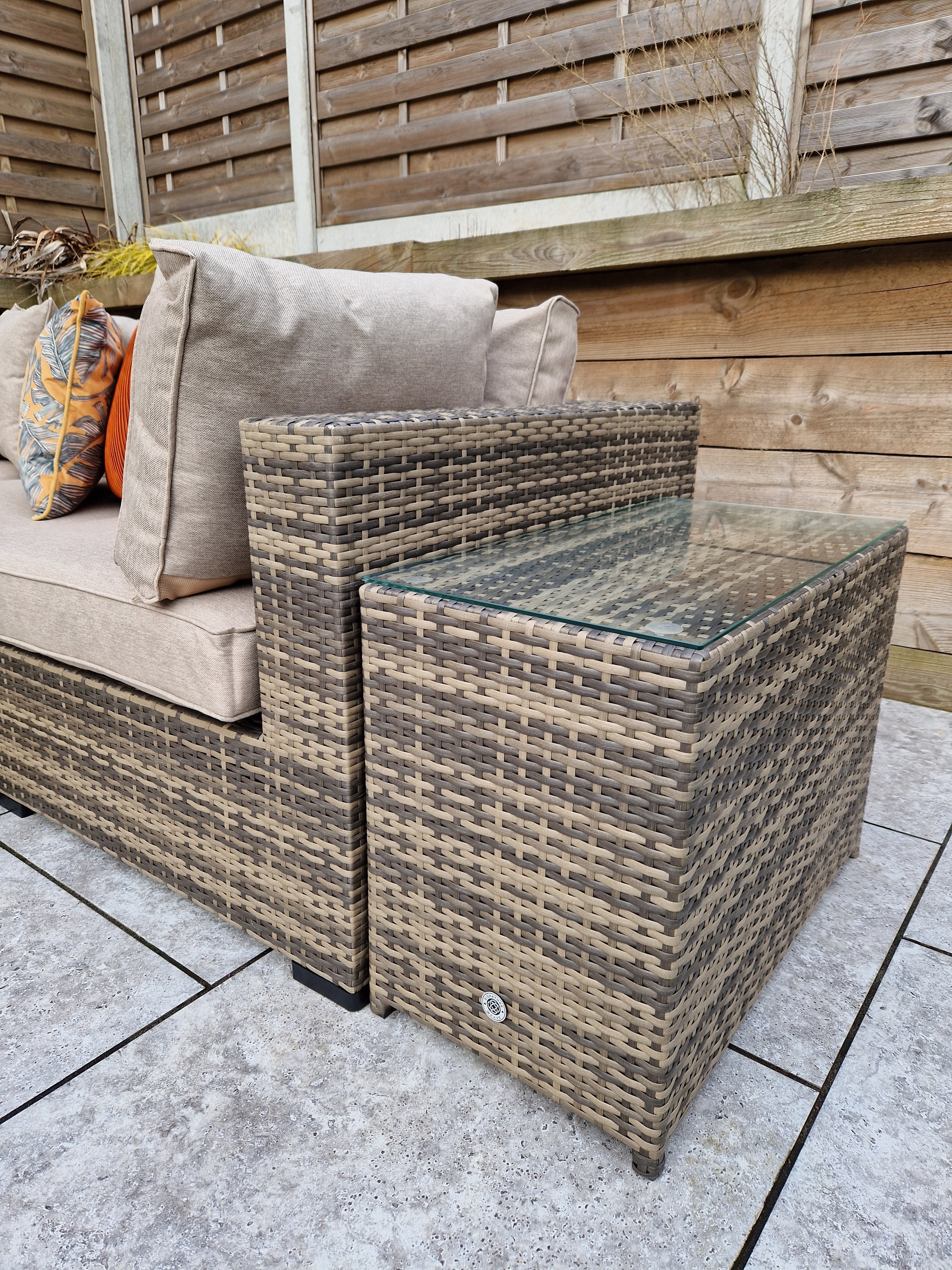 Jessica Large Rattan Corner Mixed Brown