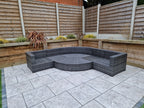 Jessica Large Rattan Corner Grey