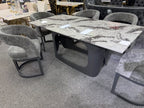 Lina Grey Marble Dining Table 180cm