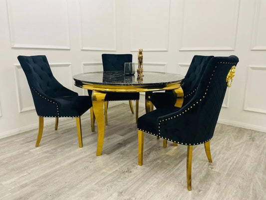 Louis Gold 1.3 Round or 1M Black & Gold - 4 Bentley Black & Gold