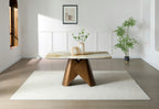Levente 160cm Table - Brass & White Pandora Classico