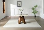 Levente 120cm Table - Brass & White Pandora Classico