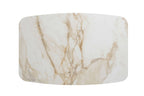 Levente 120cm Table - Brass & White Pandora Classico