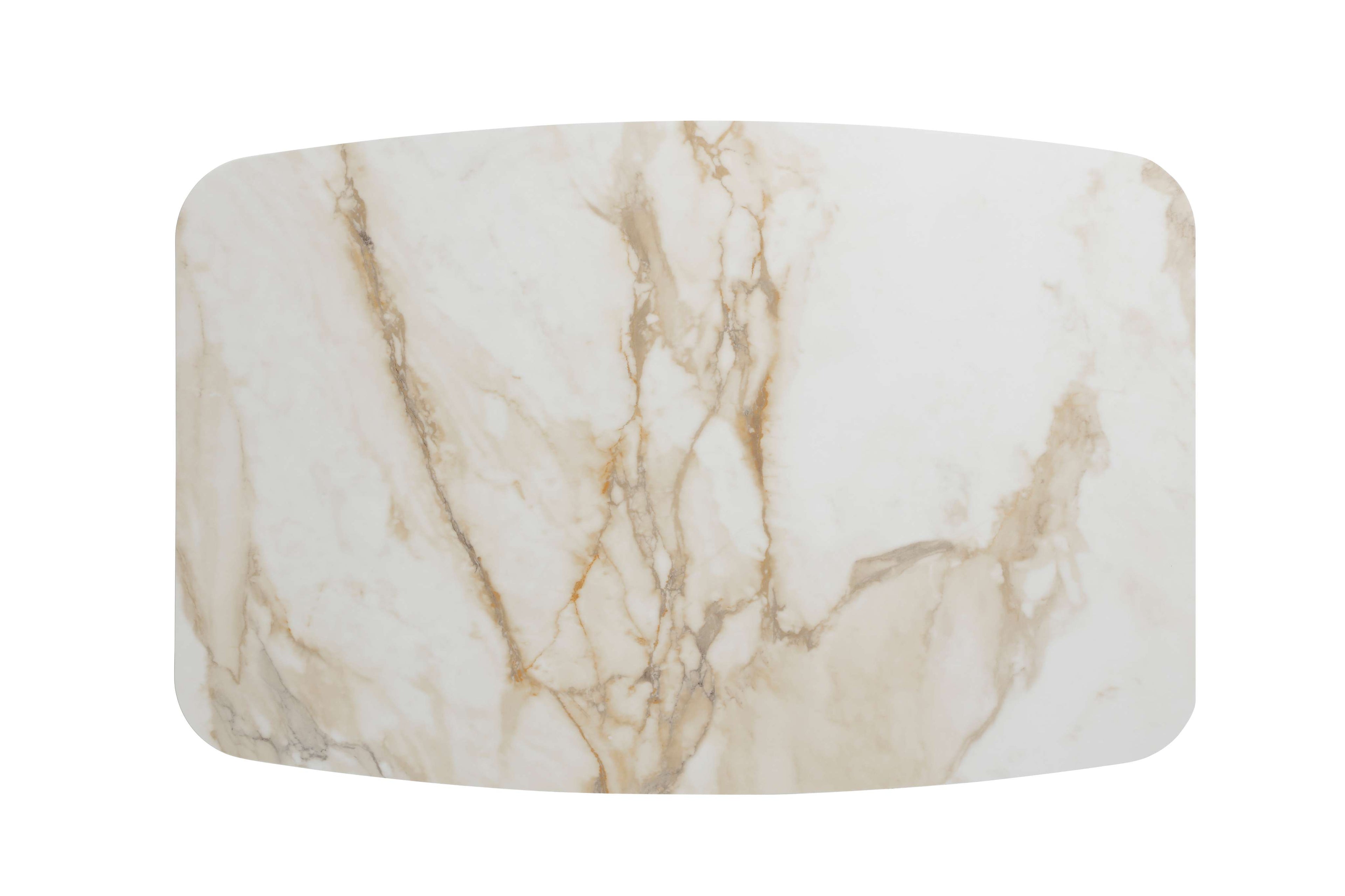 Levente 120cm Table - Brass & White Pandora Classico