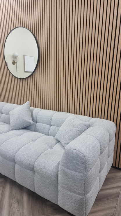 Acoustic Slatted Wall Panel - Light Oak 2.4m x 0.6m (4 Pieces)