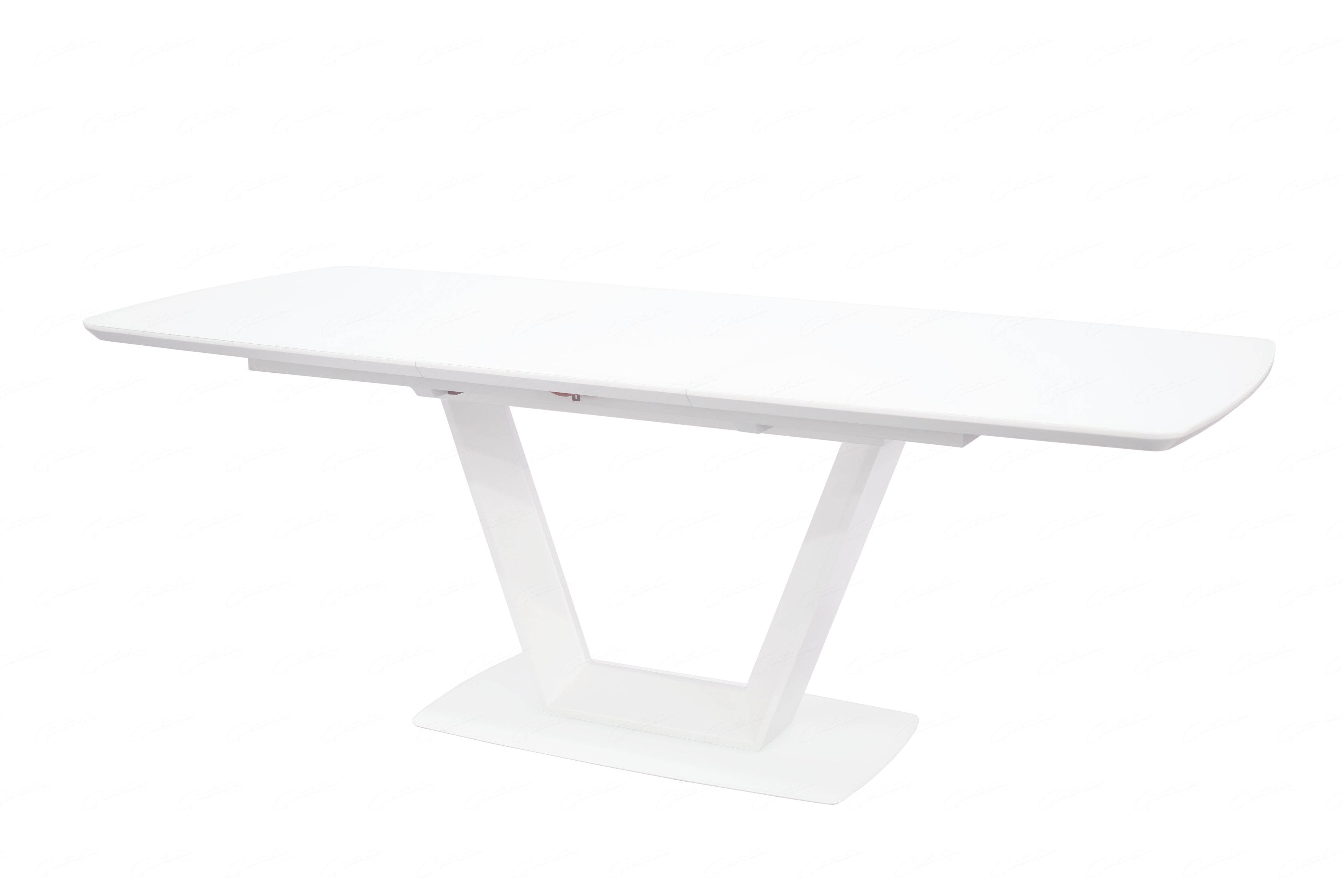 Logato Matt White & Glass Extending Table (2 Sizes)