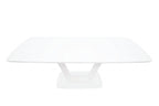 Logato Matt White & Glass Extending Table (2 Sizes)