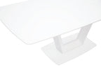 Logato Matt White & Glass Extending Table (2 Sizes)