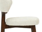 Luciano Dining Chair - Walnut & Cream