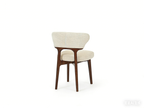 Luciano Dining Chair - Walnut & Cream