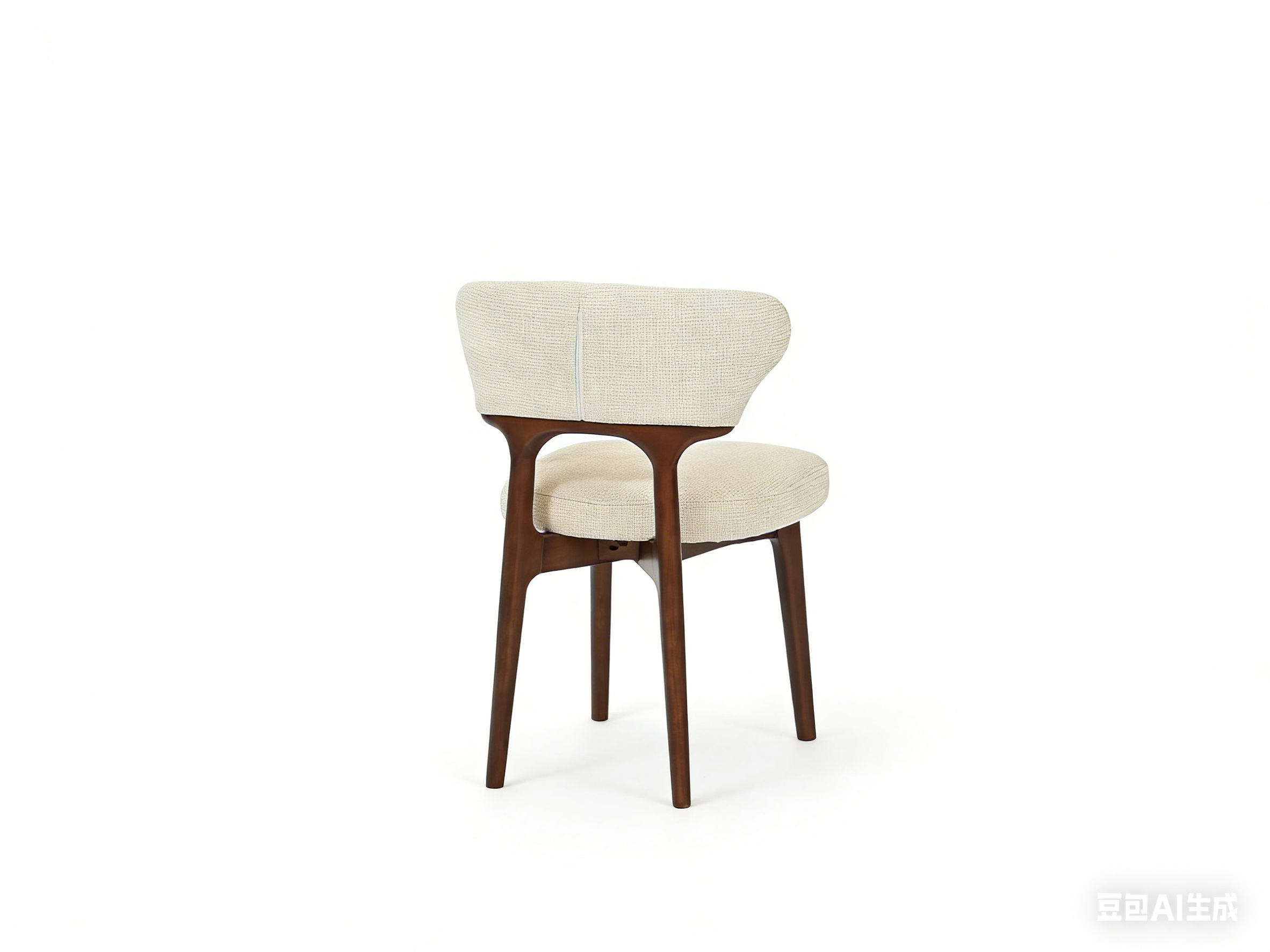 Luciano Dining Chair - Walnut & Cream