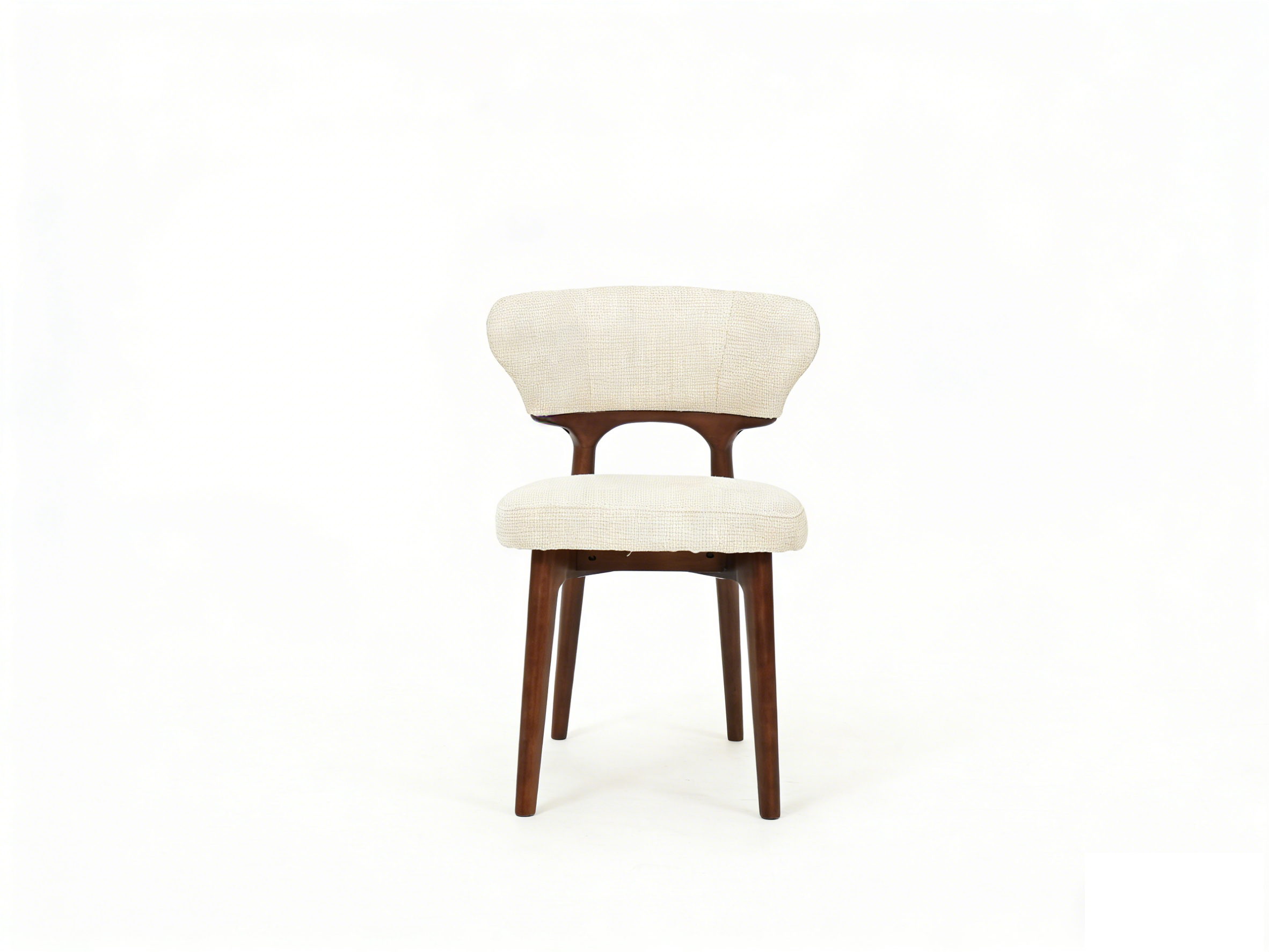 Luciano Dining Chair - Walnut & Cream