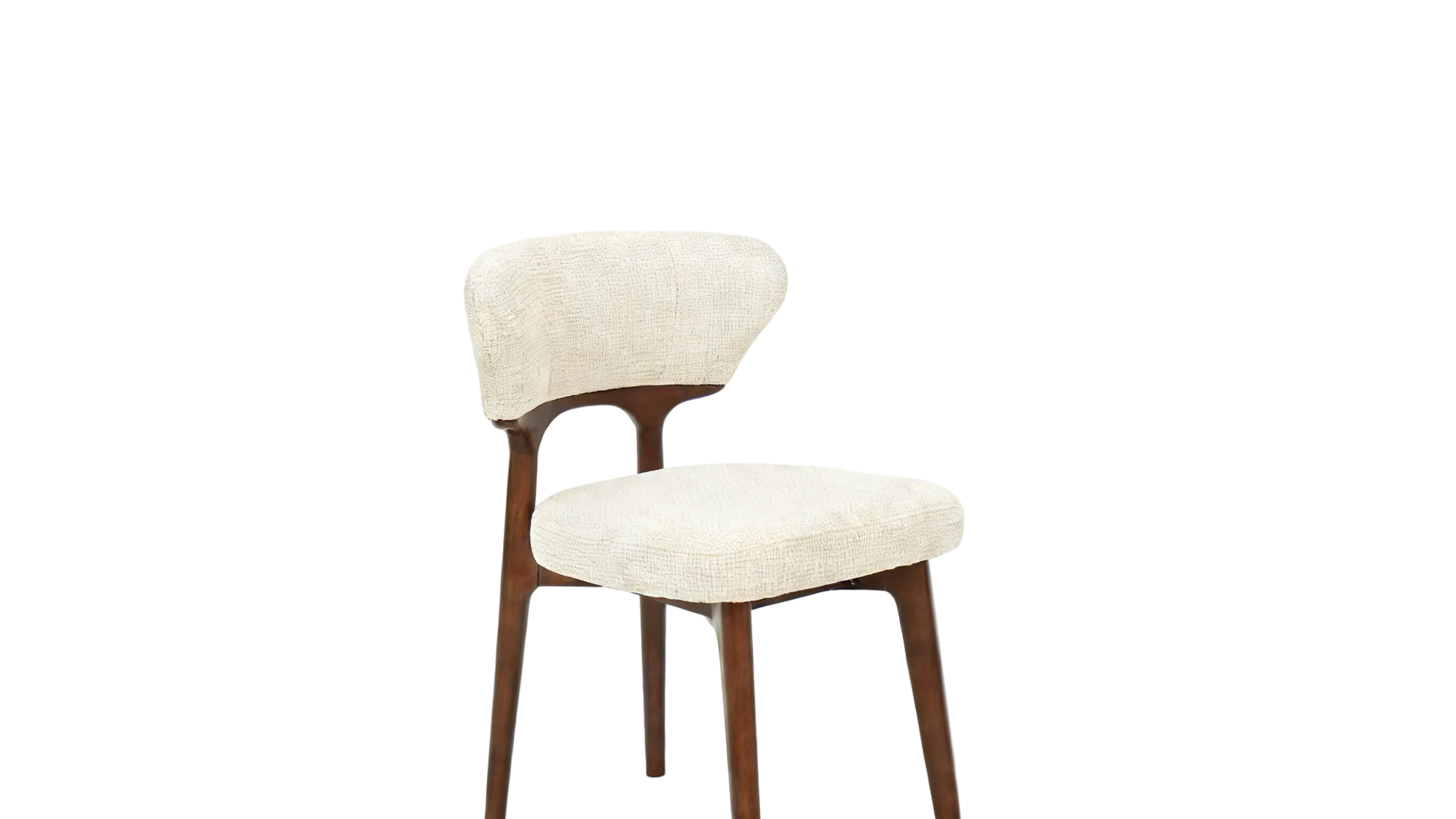 Luciano Dining Chair - Walnut & Cream