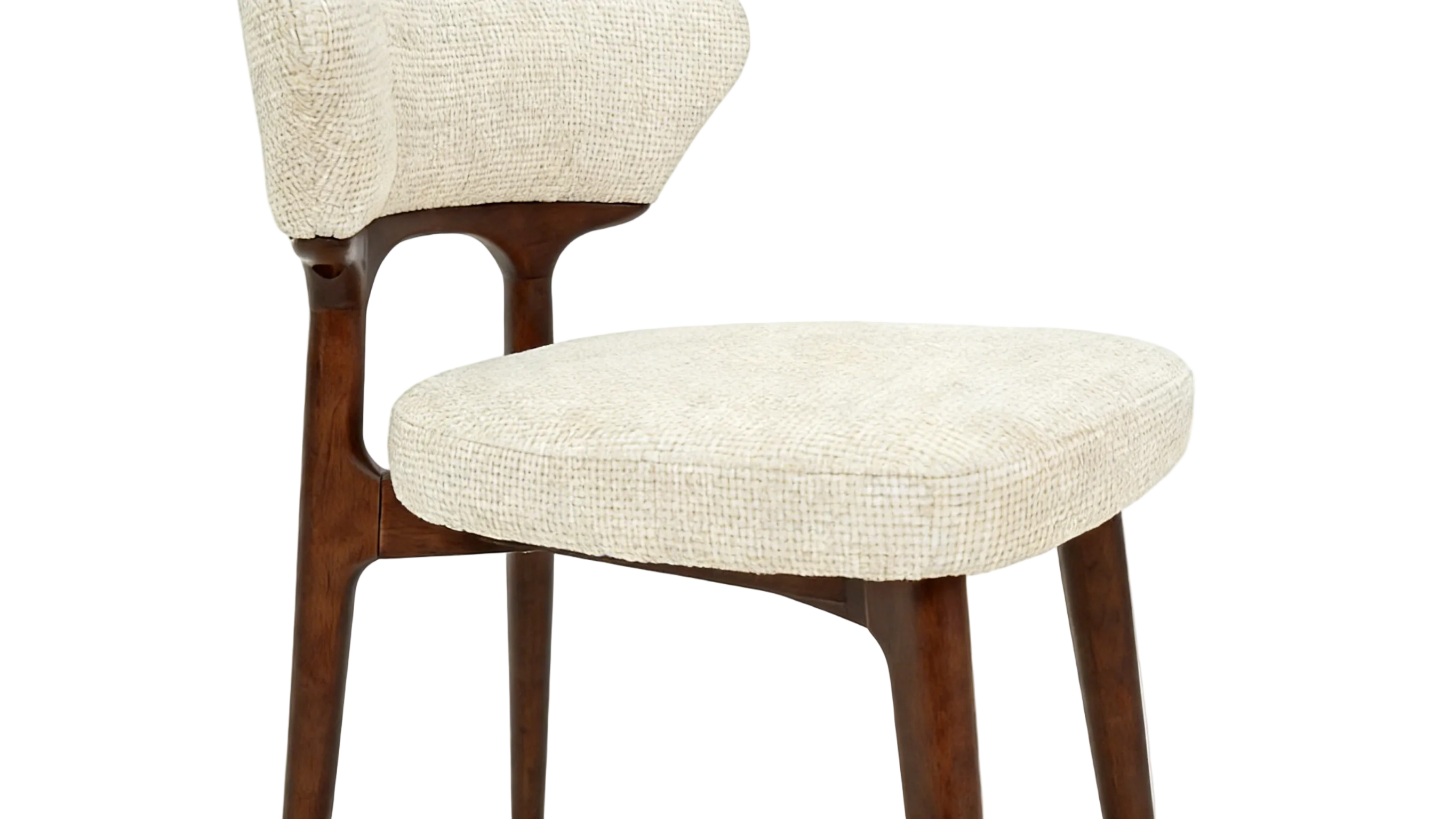 Luciano Dining Chair - Walnut & Cream
