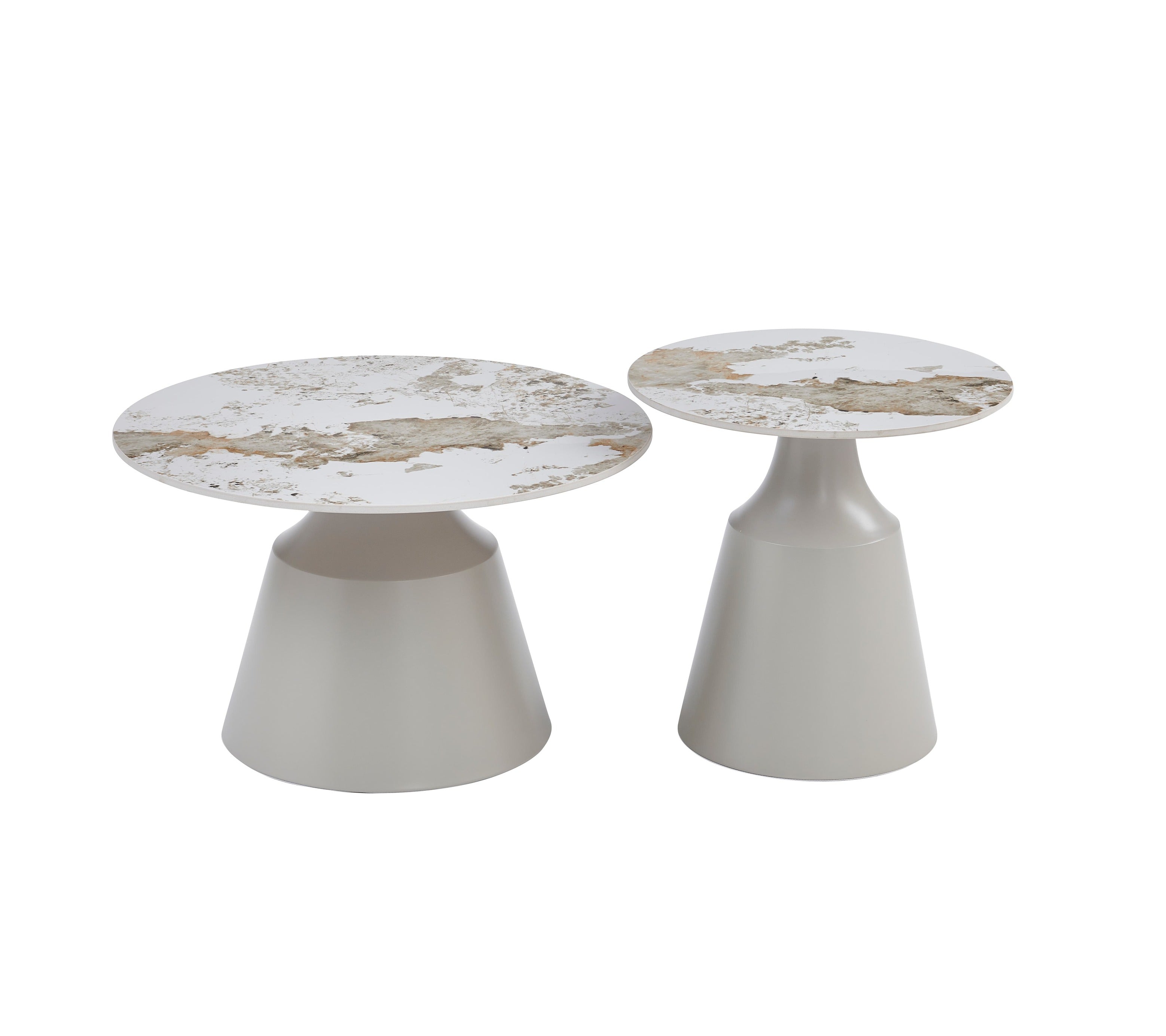 Luna Coffee & End Tables - Matt Grey & Pandora