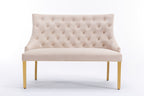 Majestic Mink/Gold Lion Knocker High Back Bench 130cm