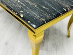 Sofia Black & Gold Marble Coffee Table 120cm