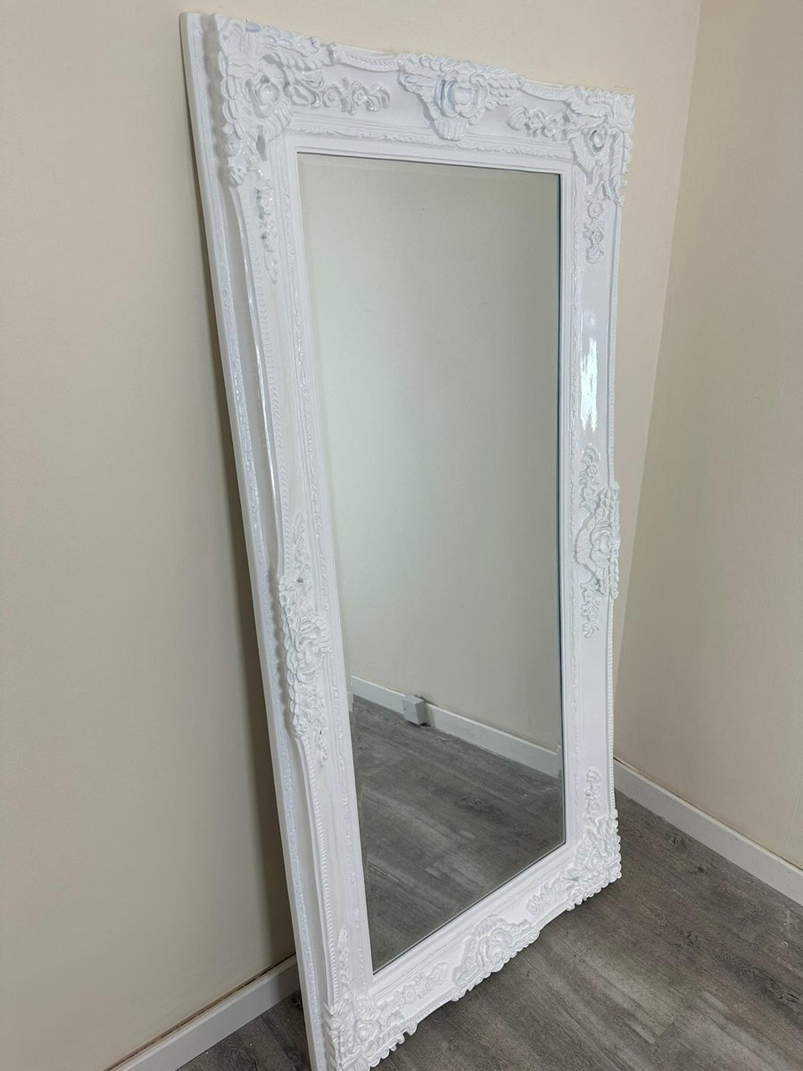 Large Paris Mirror White