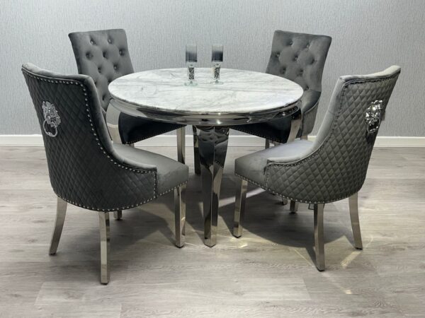 Sofia 1.1M Dining Table - Grey Marble