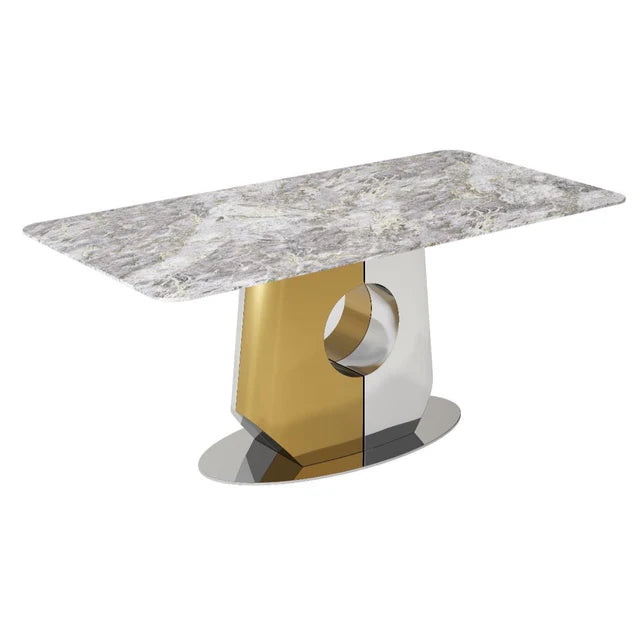 Luxeon 1.8m Gold/Chrome Dining Table (2 Colours)