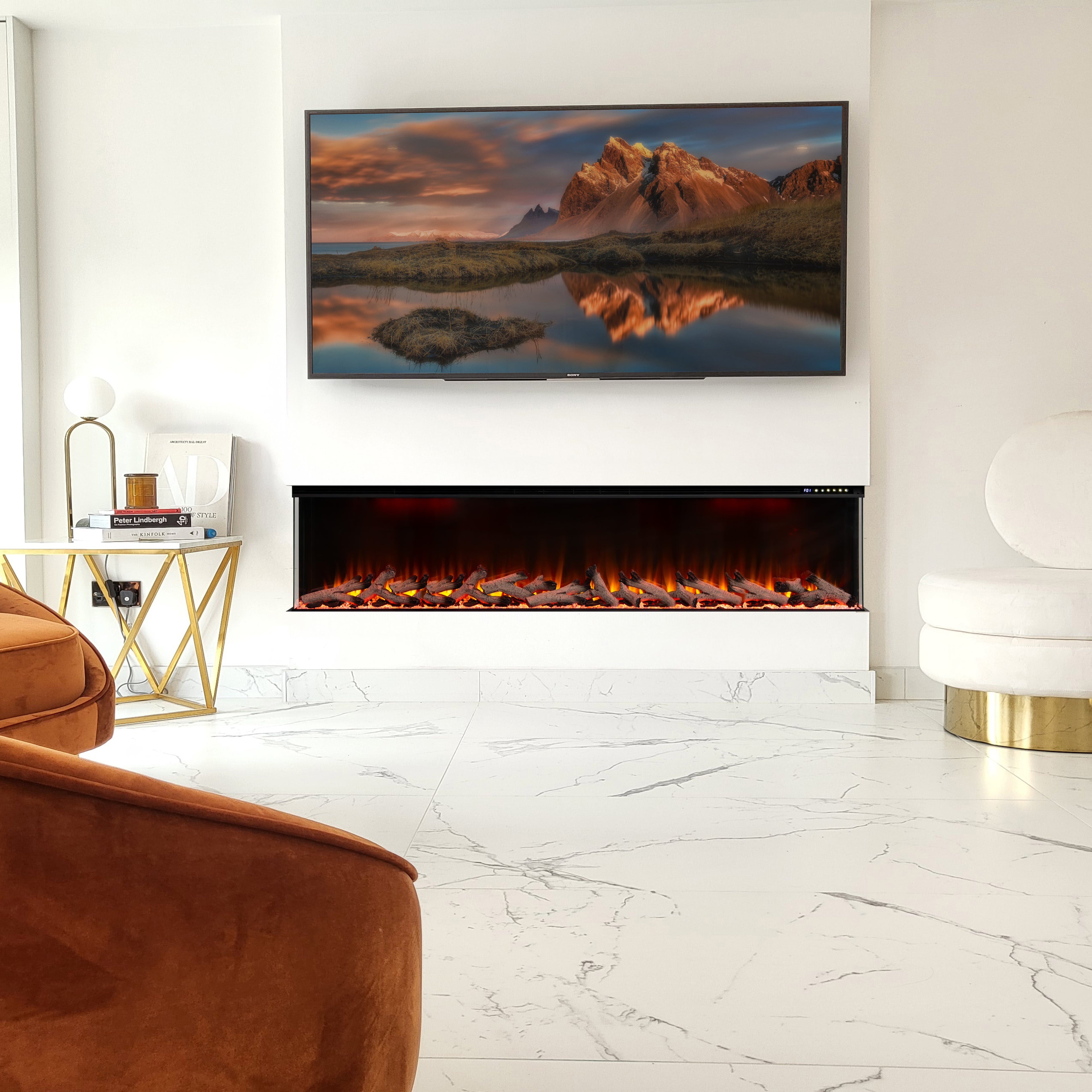 Maison 3 Sided Electric Fireplace - 80 inch