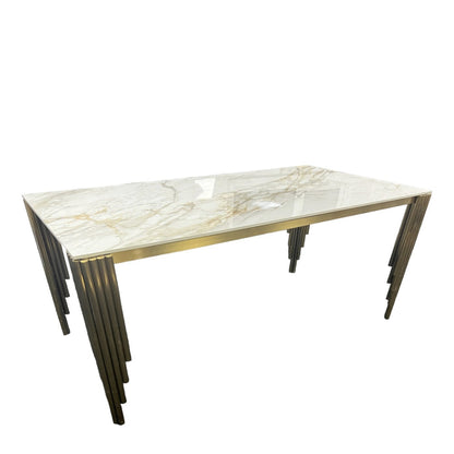 Mayfair Gold 1.8m Ceramic Dining Table (2 Colours)